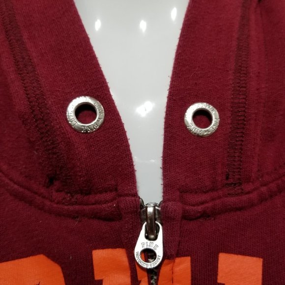 Victoria's Secret PINK hoodie Large Virginia Tech graphic collegiate zip up VT - Picture 5 of 16
